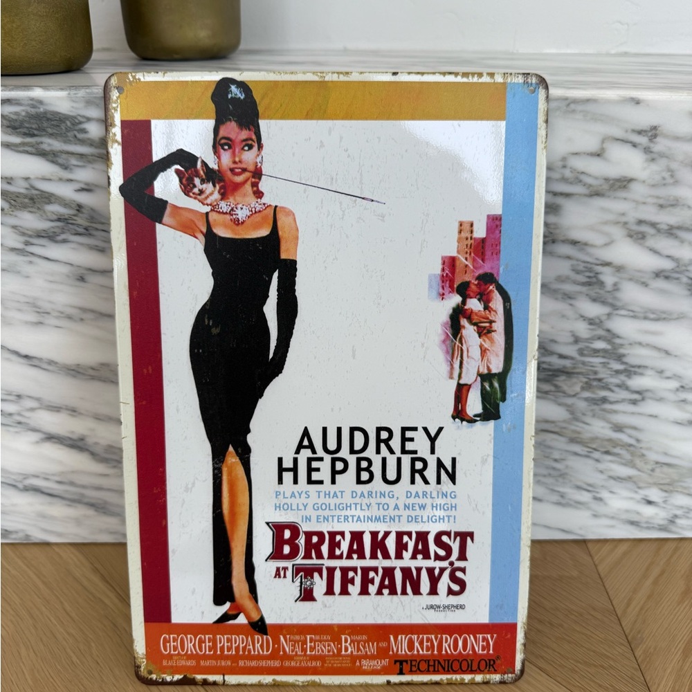 NEW Breakfast at Tiffany's Metal Poster